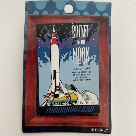 Disney 04 Disneyland Attraction Poster LE Pin TOMORROWLAND Rocket To The Moon - Picture 1 of 4